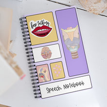 Load image into Gallery viewer, Speech Notebook, dotted Spiral notebook/ Stationery