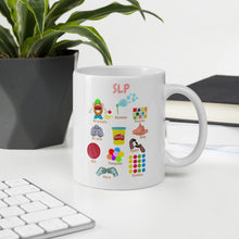 Load image into Gallery viewer, SLP therapy time White glossy mug