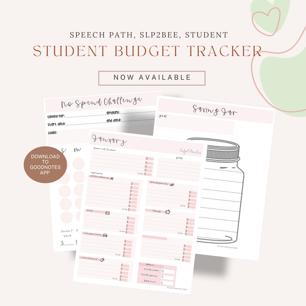 Student Budget Tracker/ Digital Prints