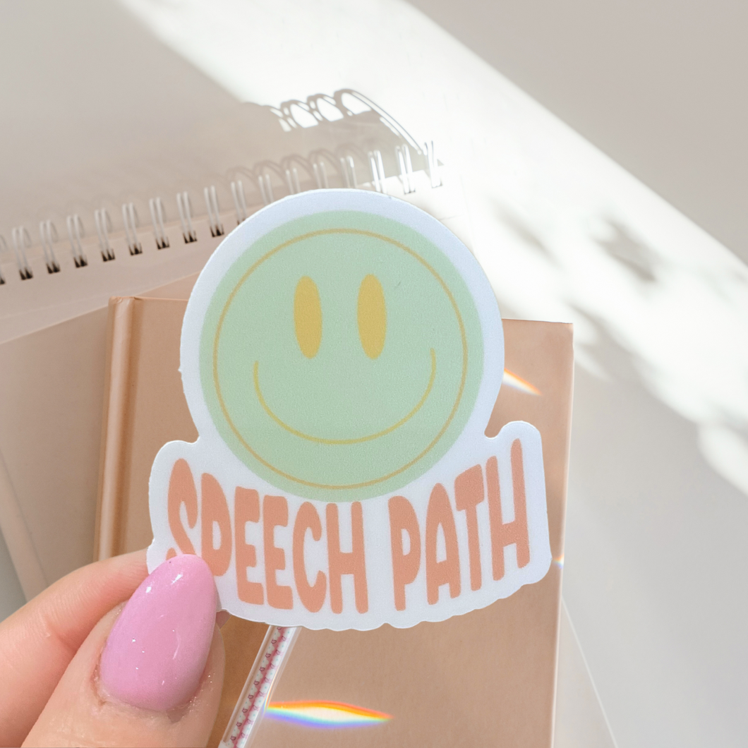 Speech Path happy face/ Stickers