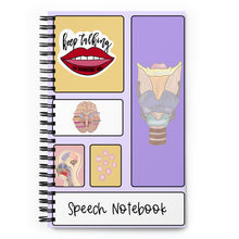 Load image into Gallery viewer, Speech Notebook, dotted Spiral notebook/ Stationery
