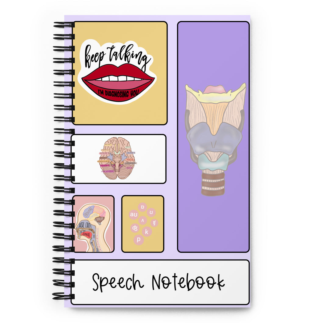 Speech Notebook, dotted Spiral notebook/ Stationery